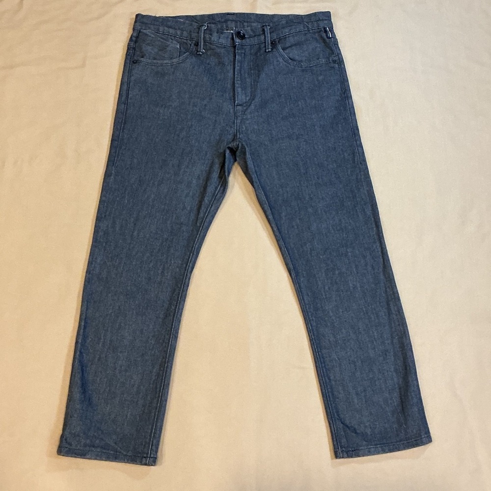 Matias Sol Jeans Mens Straight Leg Sz 32 Blue Italian Denim Selvedge Made In USA